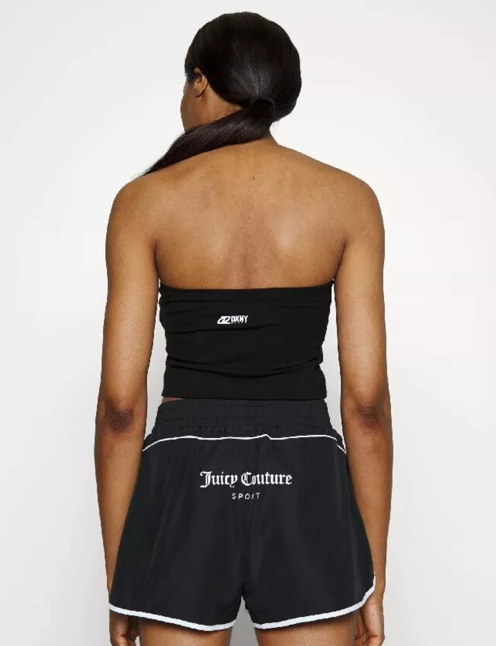 DKNY Sport Women's Exploded Sport Outline Logo Tube Top Black Size Large L Dresses by Brands Overstock | Brands Overstock