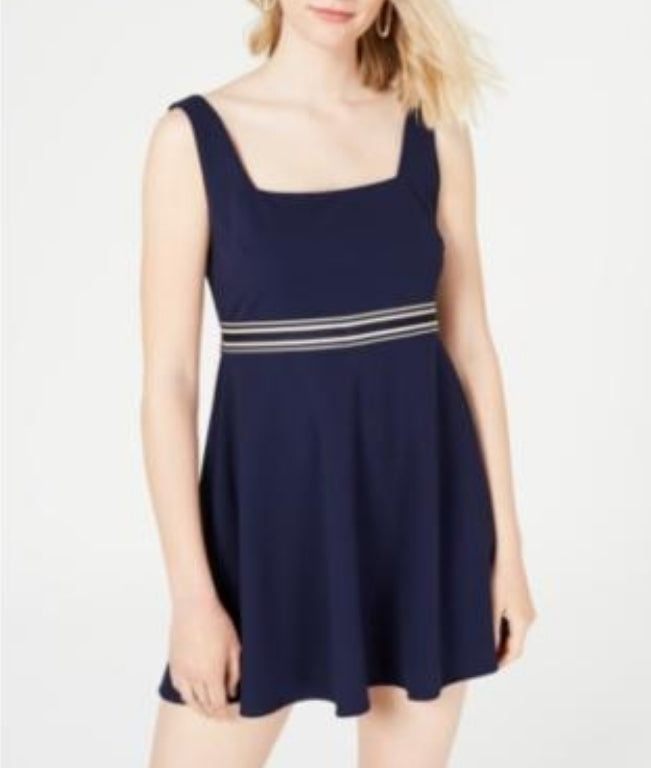 TEEZE ME Womens Navy Sleeveless Square Neck Mini Party Fit + Flare Dress Juniors 5\6 5 Dresses by Brands Overstock | Brands Overstock