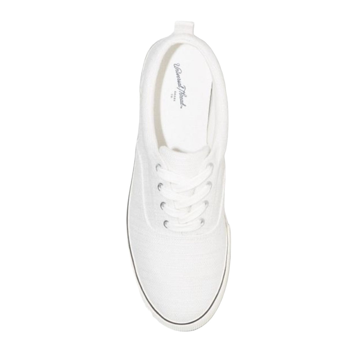 White Sneakers Molly Vulcanized Lace-Up Sneakers - Universal Thread - Unisex - Women's - Mens by Brands Overstock | Brands Overstock