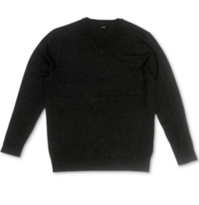 Alfani Men’s Solid V-Neck Cotton Sweater Dark Gray Large L Dresses by Prom girl | Brands Overstock