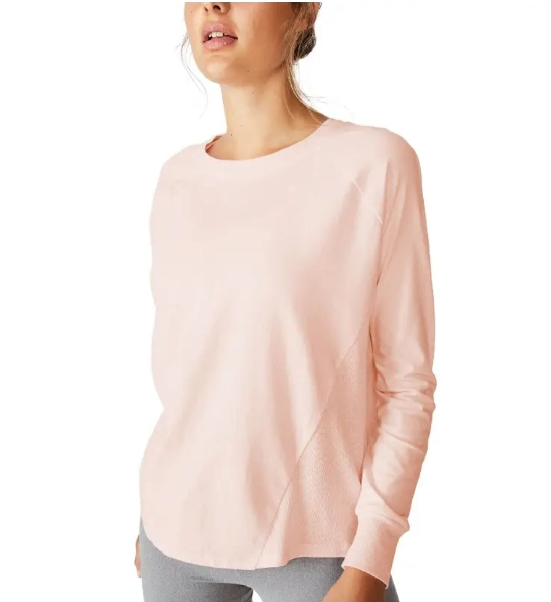 Cotton On Women's Active Rib Long Sleeve Top Pink Size XL XL by Brands Overstock | Brands Overstock