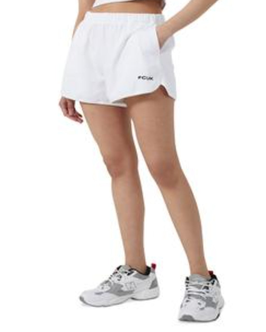 Fcuk Women's Ribbed Jersey Shorts - Linen White L L Dresses by Brands Overstock | Brands Overstock