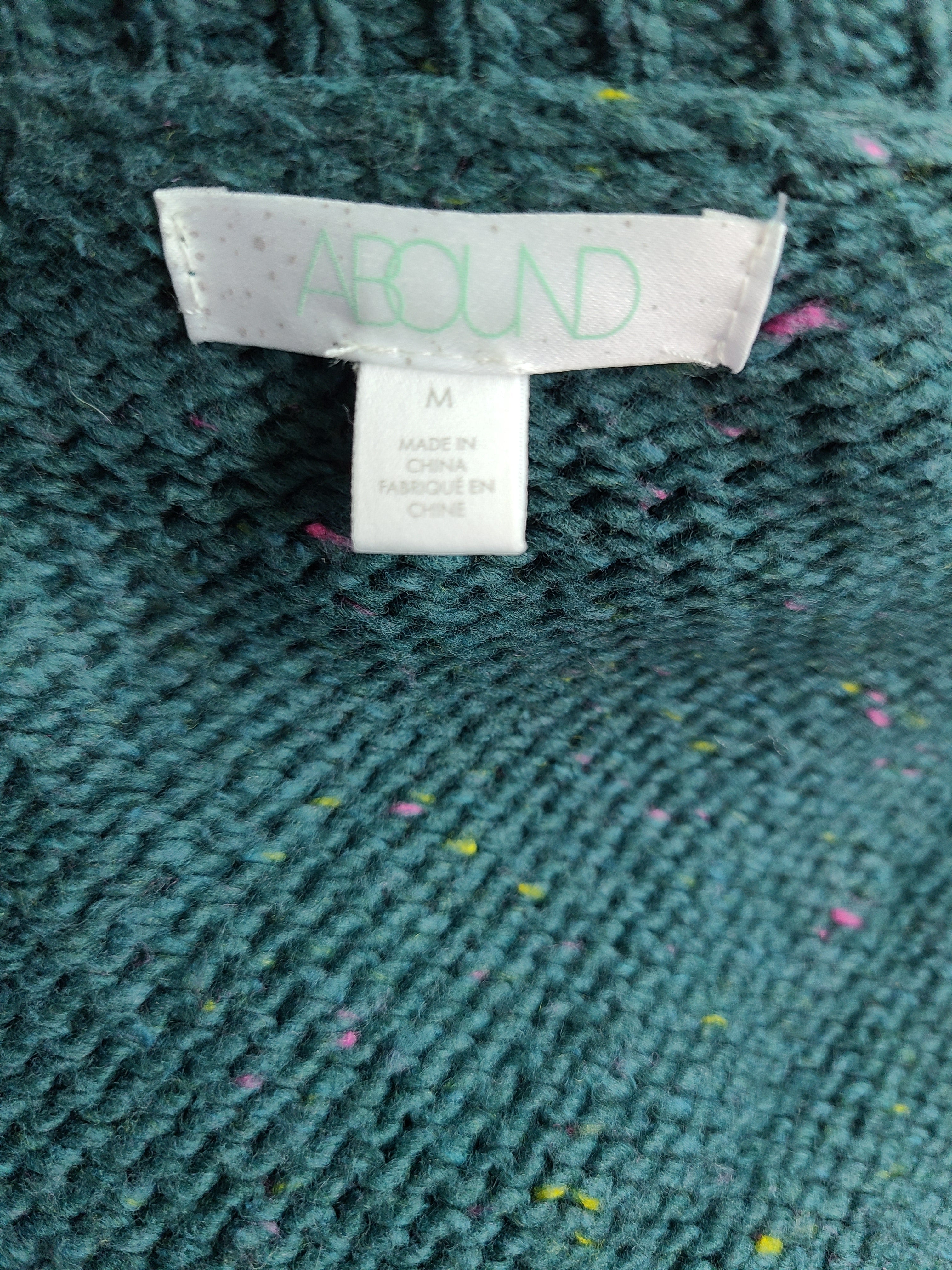 New Abound V-Neck Knit Nordstrom Flecked Chunky Pullover Sweater M Teal Green M Dresses by Brands Overstock | Brands Overstock