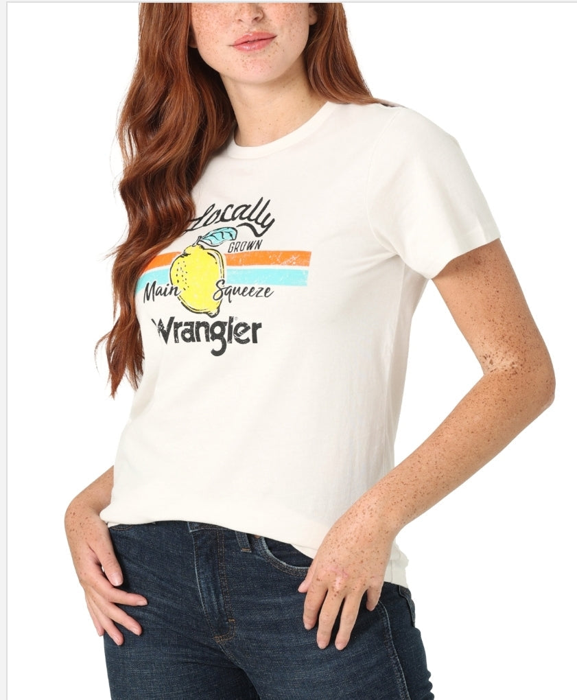 Wrangler Women's Locally Grown Logo Graphic T-Shirt M M by Brands Overstock | Brands Overstock