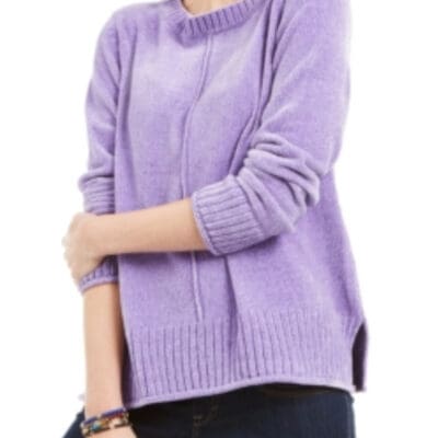 Style & Co Women S Chenille Sweater Purple Size X-Large